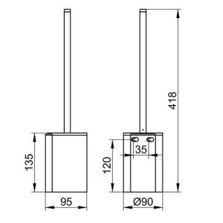 Ёршик для унитаза Keuco 14972010100 хром